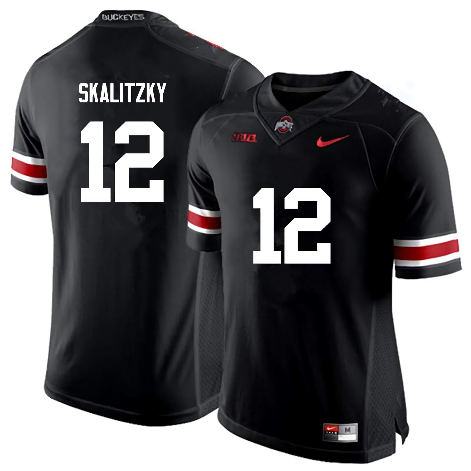 Brendan Skalitzky Ohio State Buckeyes Men's NCAA #12 Nike Black College Stitched Football Jersey TML3056PT